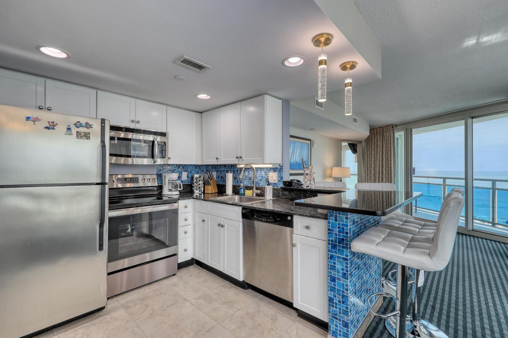فيلا 107 S Ocean Blvd, 0308 - Ocean Front Sleeps 6 شاطئ ميرتل المظهر الخارجي الصورة