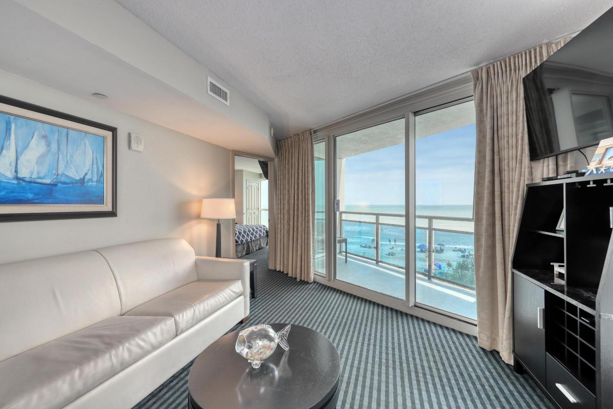 فيلا 107 S Ocean Blvd, 0308 - Ocean Front Sleeps 6 شاطئ ميرتل المظهر الخارجي الصورة