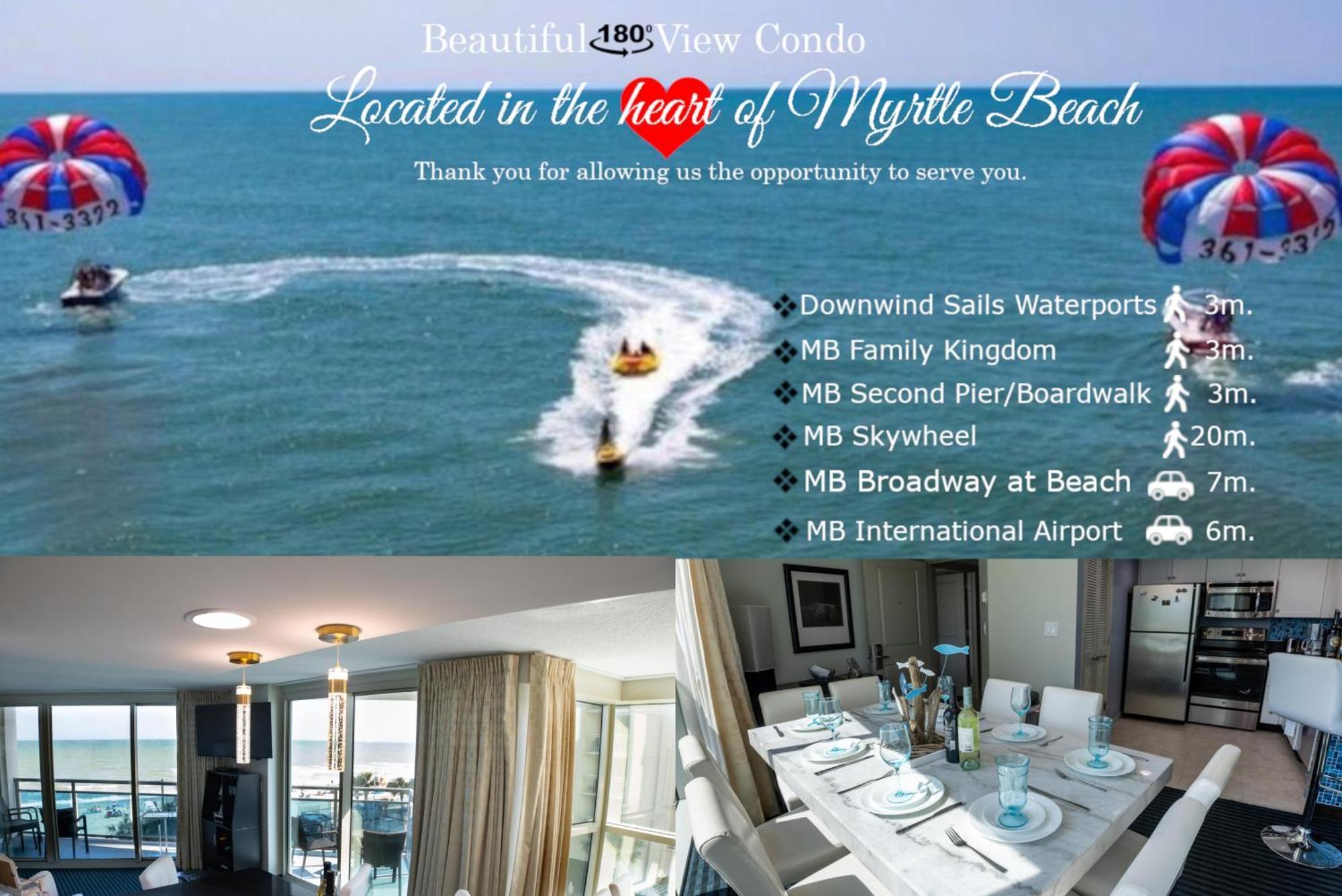 فيلا 107 S Ocean Blvd, 0308 - Ocean Front Sleeps 6 شاطئ ميرتل المظهر الخارجي الصورة